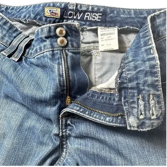 Cruel Girl Low Rise Bootcut Jeans Mid Wash Western 13R Mid Wash Cowgirl Rodeo - Picture 2 of 13